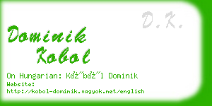 dominik kobol business card